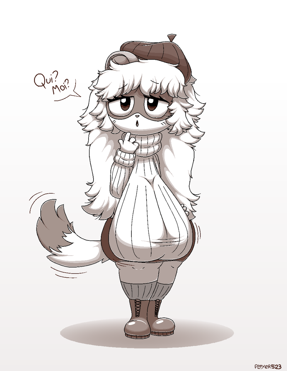 ThePlayerAlt523's tweet photo. (Dated 9th July 2025)

I made a fanart of Collette the Ferret, a french gal OC made by Snailstooth on DA (he makes great art btw).

L E S   S E I N S https://t.co/e5XY6am5nA