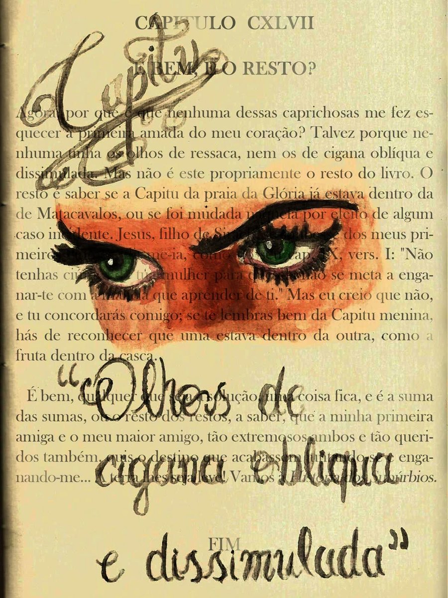 MOURNCIES's tweet photo. Talvez porque nenhuma tinha os olhos de ressaca, nem os de cigana oblíqua e dissimulada. https://t.co/0GYEf7oZIT