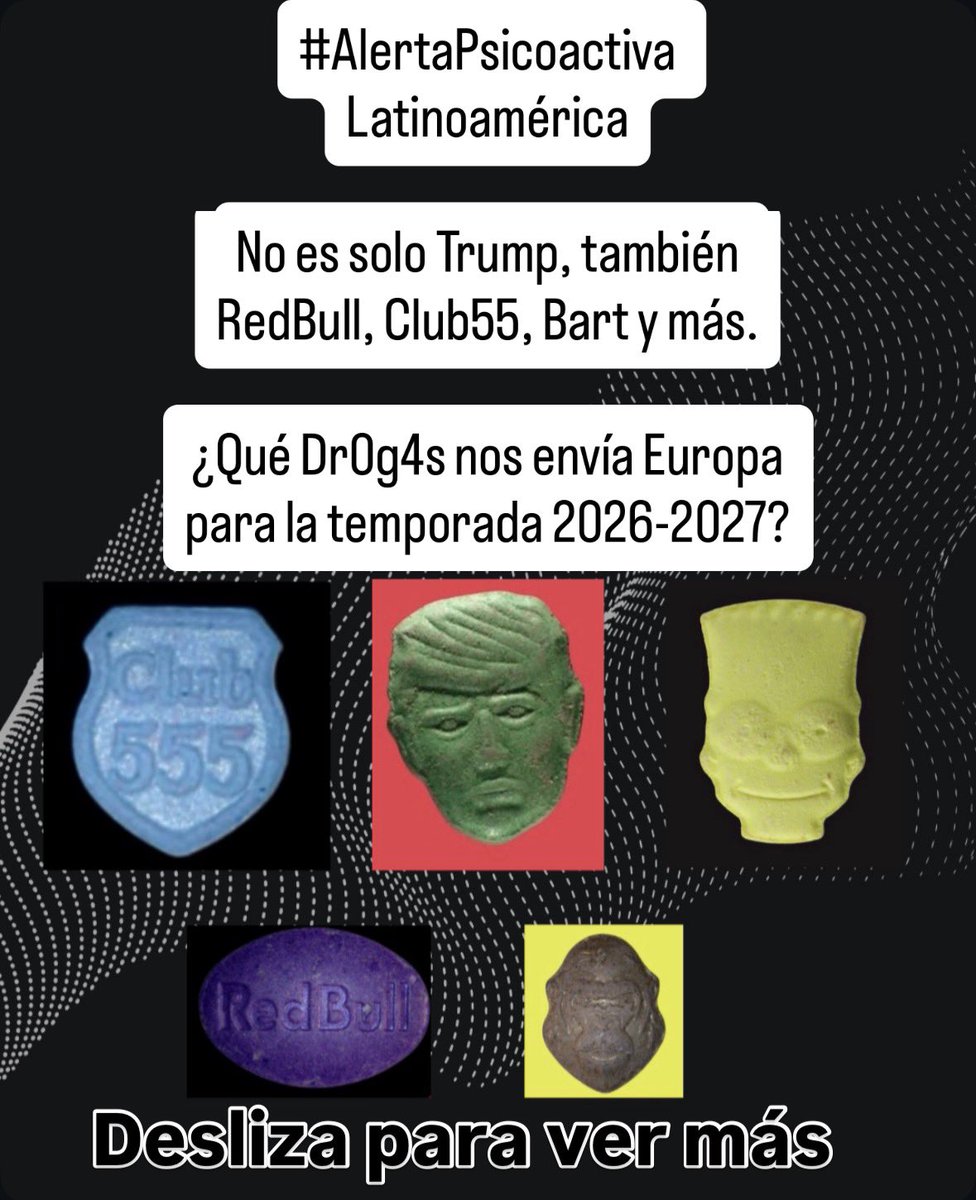 echelecabeza's tweet photo. Qué dr0g4s nos envía Europa al sur global para la temporada 2026 – 2027 

https://t.co/BIobDA7zvQ

El escándalo siempre es cuánta C0c4in4 envía Colombia a Europa cada año, pero poco se habla de cuántas drogas sintéticas, nuevas moléculas y mezclas de composición incierta están circulando desde  Europa hacia Colombia y Latinoamérica después de cada verano? 

@MarcelaBrunV @Rodrigo_Lara_