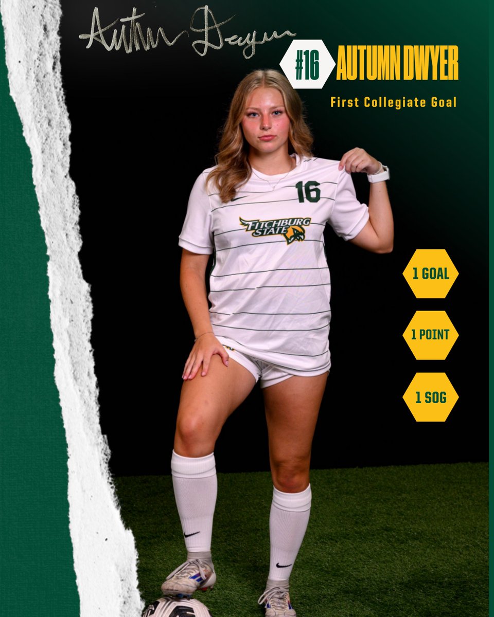FSU_Falcons's tweet photo. ⚽Milestone Alert⚽
Congrats to @FSUFalconsWSOC  junior forward Autumn Dwyer, who netted her first collegiate goal during the Falcons 1-1 draw with Nichols College this afternoon.

#FirstCollegiateGoal #FearTheFlock #MilestoneAlert https://t.co/mB4MG09dbe