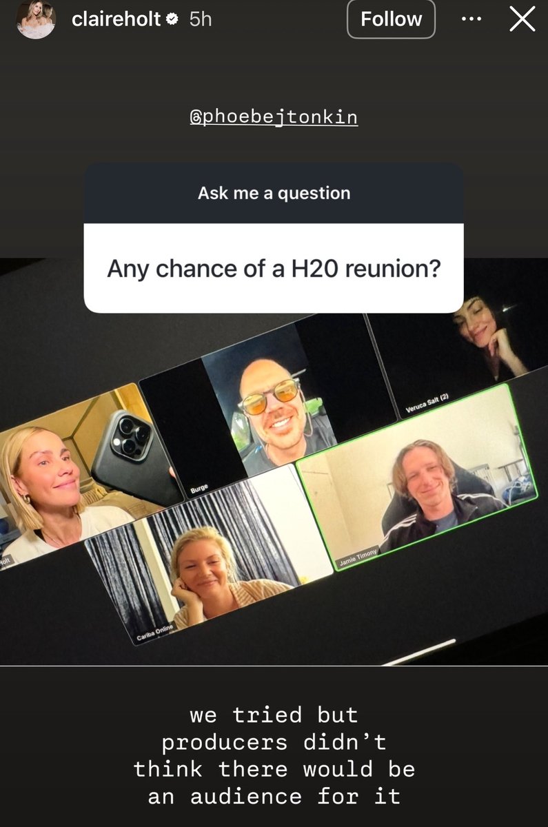 thepophive's tweet photo. Claire Holt says the ‘H2O: Just Add Water’ cast wanted a reunion, but producers allegedly said there was no audience for it.

Hive, would you tune in for a ‘H20’ reunion? https://t.co/Ojvz9ecYmQ