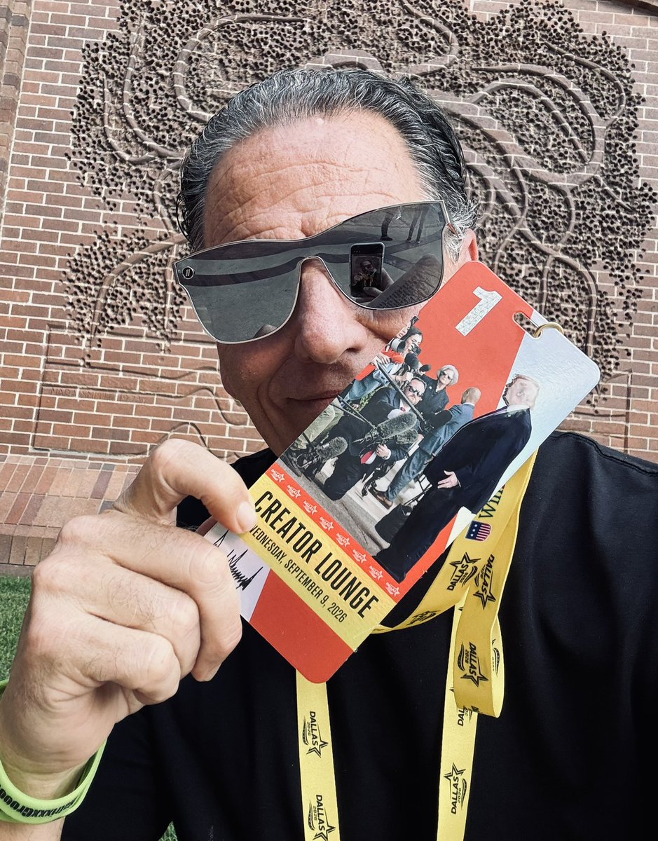 intheMatrixxx's tweet photo. Creator Lounge. Dallas. Sept 9.

First midterm convention in history. Trump. Vance. The whole machine in one building.

Not here for the party. Here for the receipts.

See you on the other side. 🇺🇸
#Dallas2026 #MAGA #WWG1WGA https://t.co/JkdZFploKh