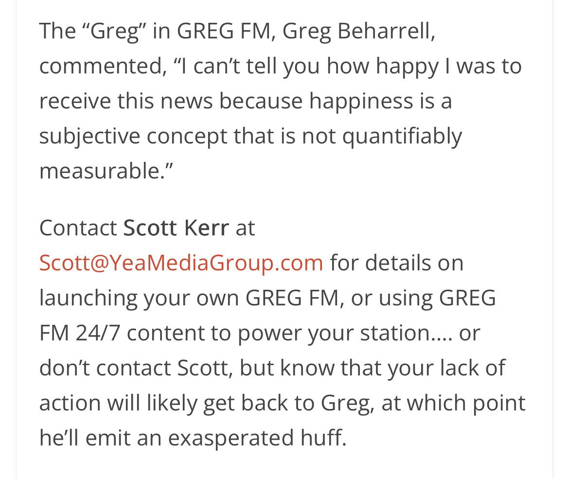 gregbeharrell's tweet photo. “You’re a wonderful media site” is something I constantly tell the @RampMediaInc’s answering machine after the one ring pick up.
Here’s some press-ish. https://t.co/EH2jMMfdSg