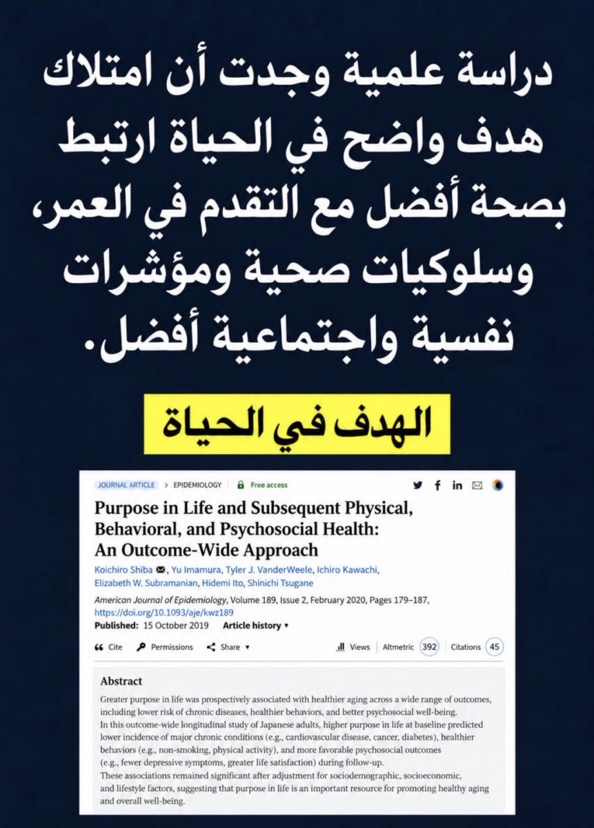 Dr_MD_MPH's tweet photo. وضوح الأهداف اليومية
Purpose in Life 
#Health https://t.co/mTMEBf05ou