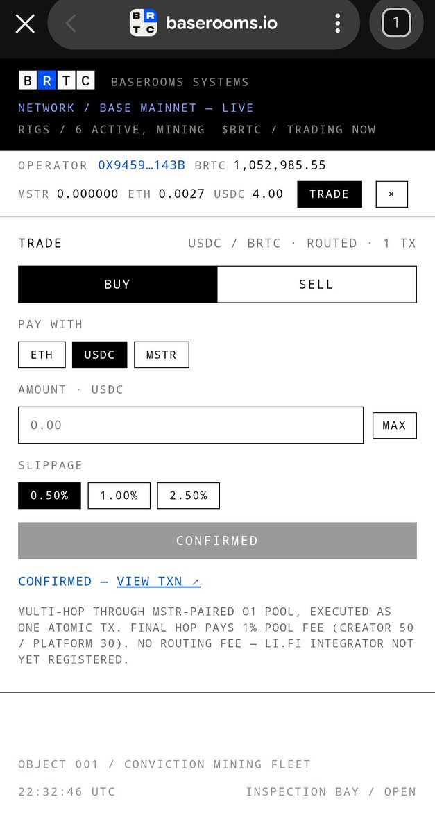 baserooms's tweet photo. You can now trade $BrTC directly in your dashboard on https://t.co/BSFdqKL8DW

Powered by @o1_exchange https://t.co/jgvum9rNth