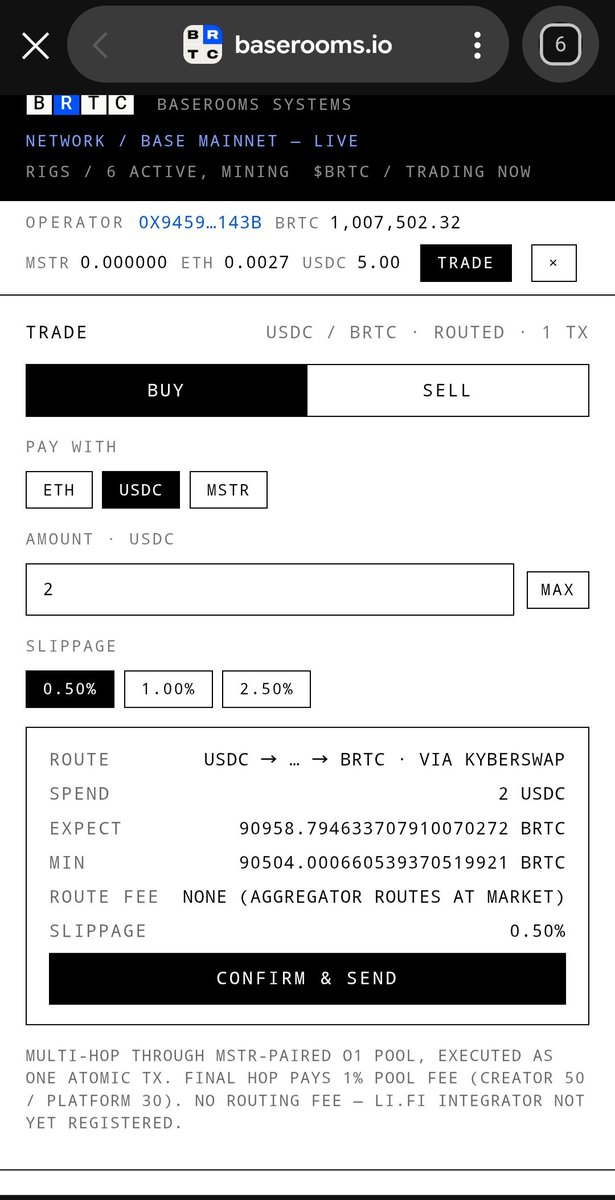 baserooms's tweet photo. You can now trade $BrTC directly in your dashboard on https://t.co/BSFdqKL8DW

Powered by @o1_exchange https://t.co/jgvum9rNth