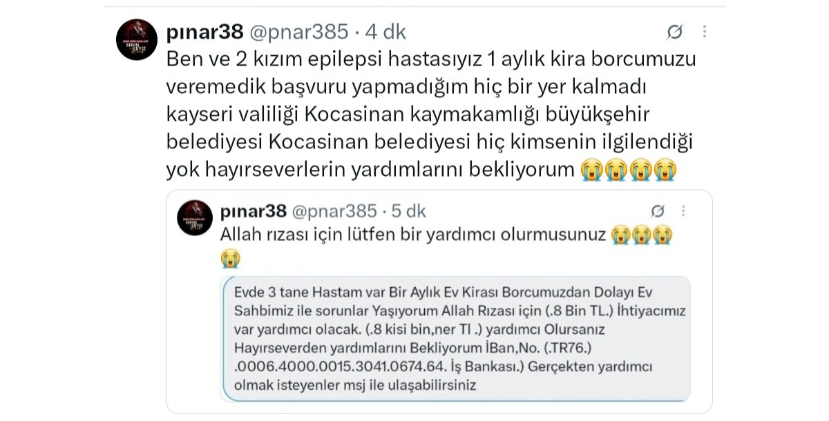 pnar385's tweet photo. @AkkayaDeniz_ @AkkayaDeniz umarım bir yardım elini uzatırmısın https://t.co/bQRSAQhuxl