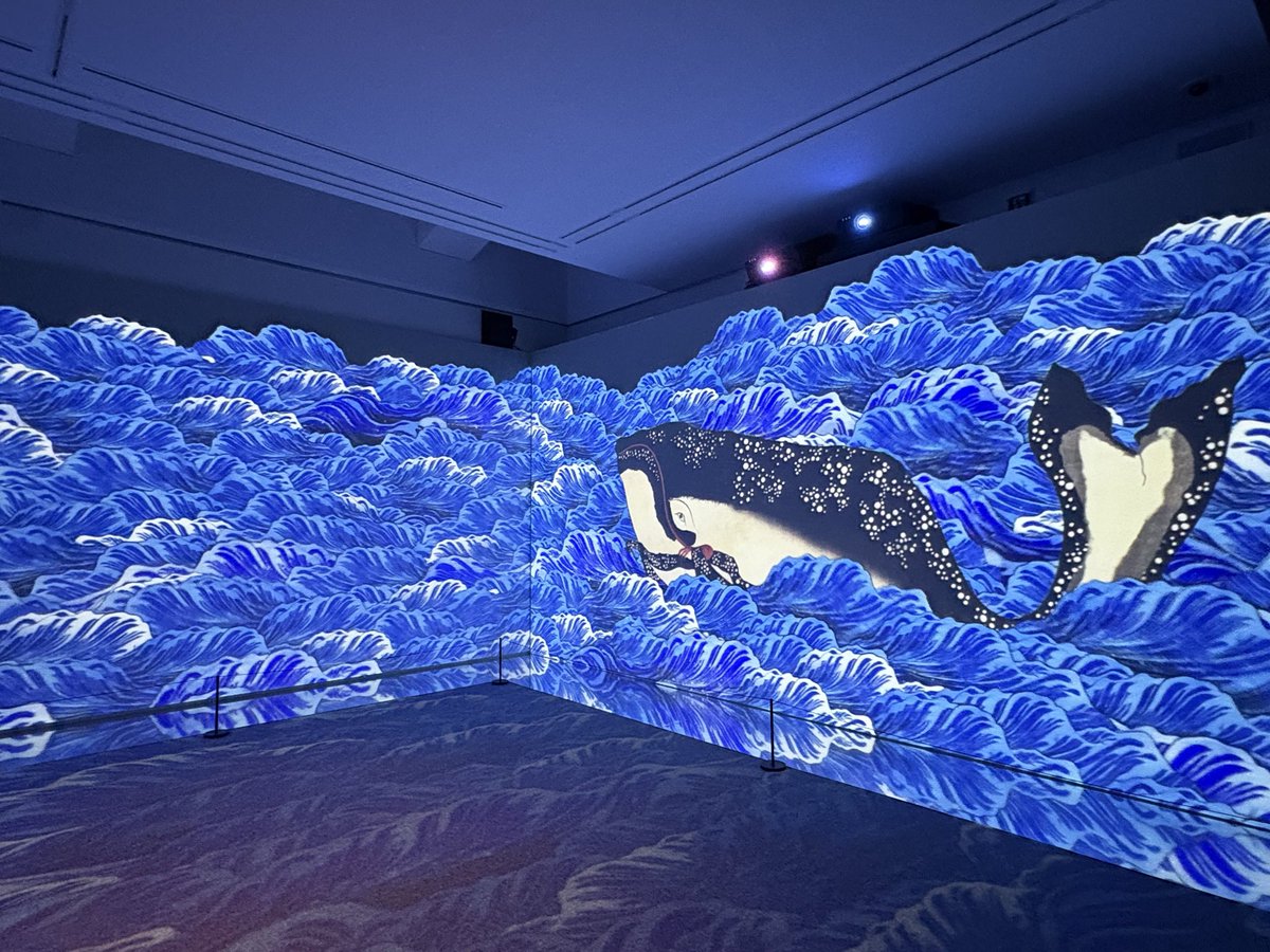 MS_theatergoing's tweet photo. 浮世絵スーパークリエイター
歌川国芳展
京都市京セラ美術館

京セラ美術館、初めて入ったかも。とても美しい建物。
天気が悪い中でも、来場者は多かった。
浮世絵がいっぱい👍

鮮やかな絵も良いけれど、ベロ藍はやっぱり美し��、落ち着く色。 https://t.co/G68ESwzChc