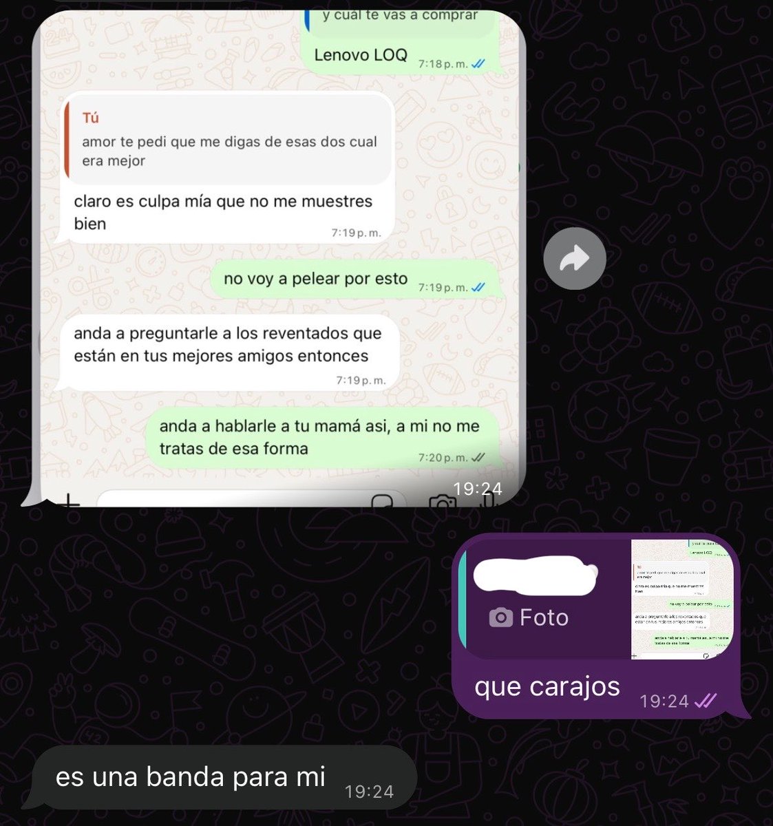 _zzsam's tweet photo. me llega a poner eso la patada en el ass que le doy y a la calle 
nono muy terrible todo https://t.co/KT9pKPCson