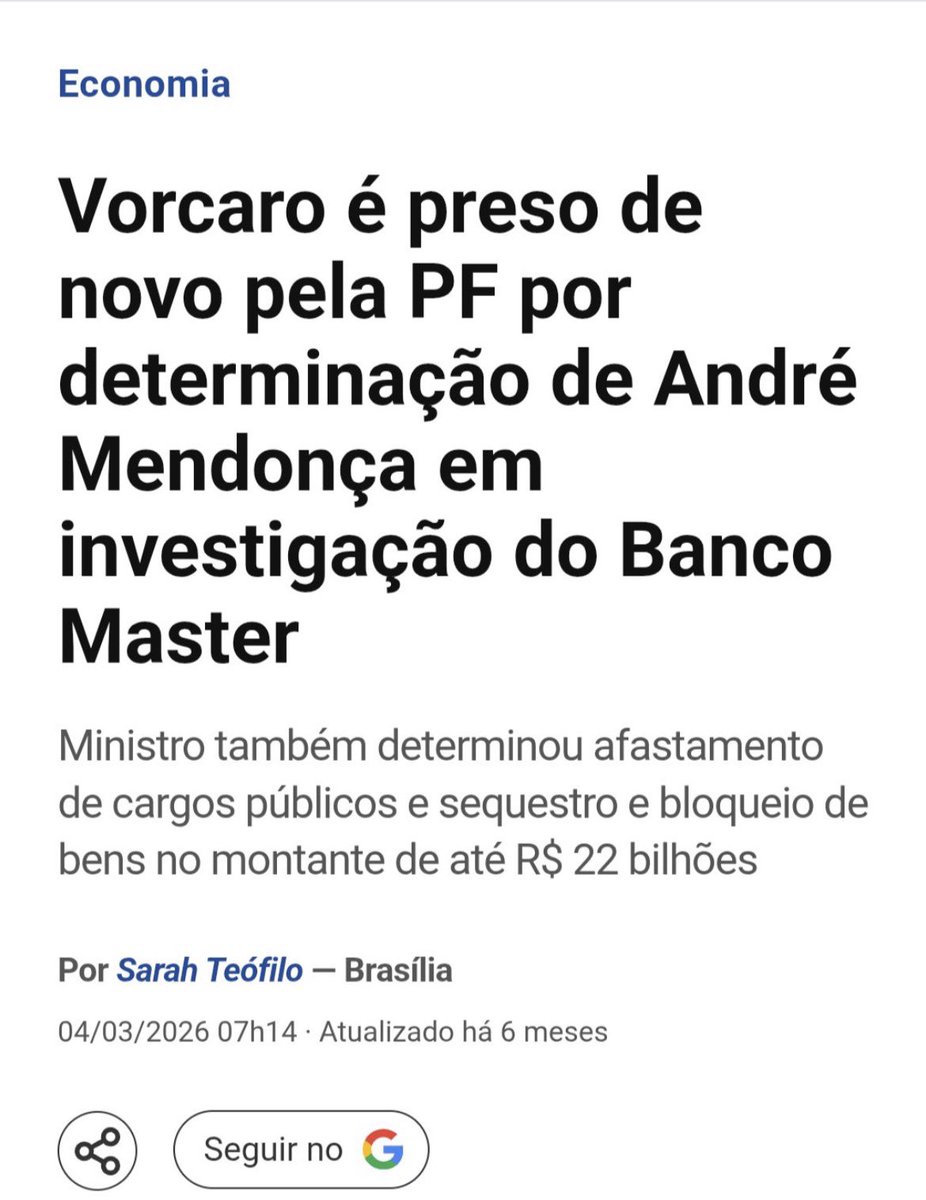 coringadass_'s tweet photo. @paocomtchov1s @BrunoDiasCWB Que prendeu o vorcaro foi a pf a mando do Mendonça, o Andrei nem sabia oque tava acontecendo https://t.co/ygCLwNgJzv