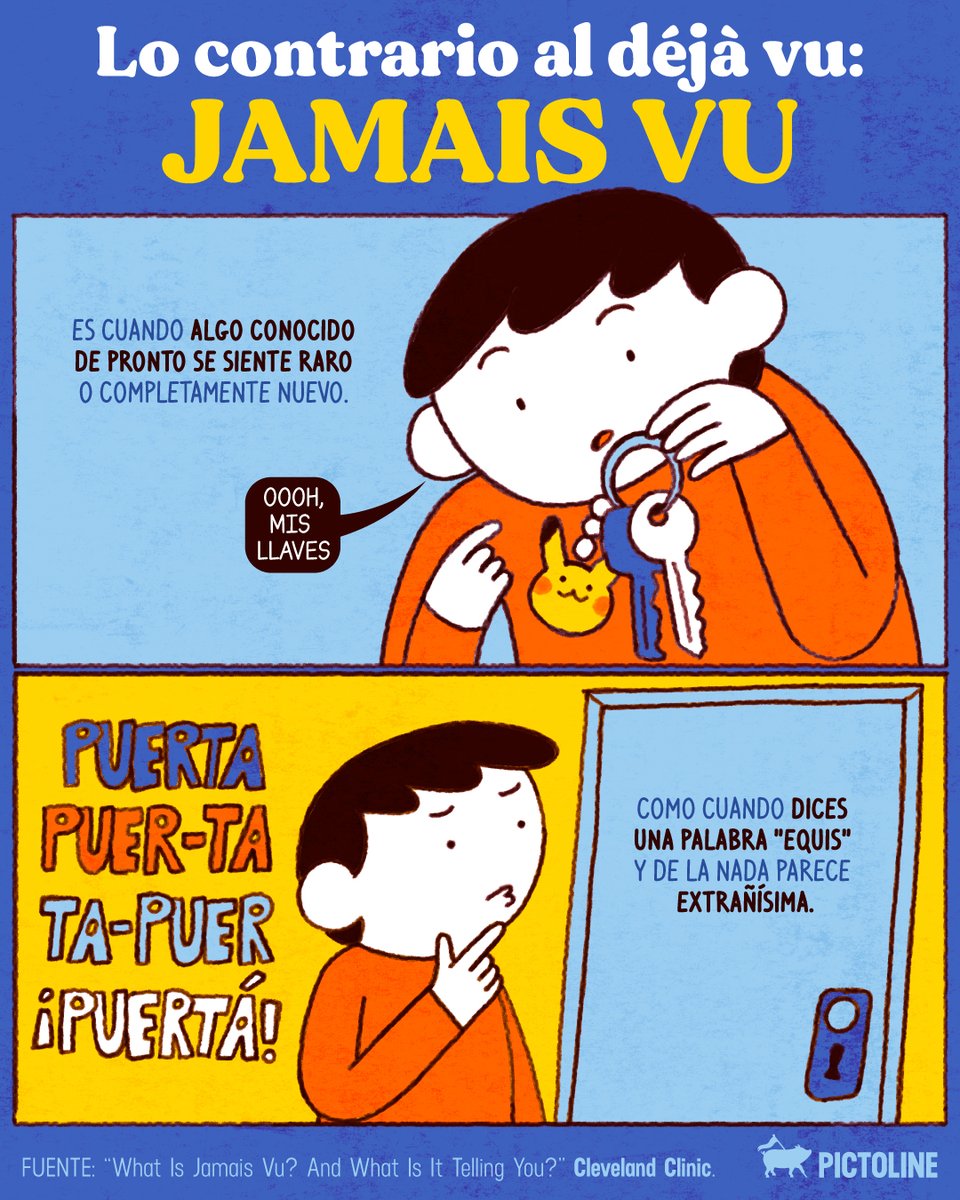 pictoline's tweet photo. ¿Qué te pasa más: déjà vu o jamais vu? 👀

#ciencia #pictoline https://t.co/pX6BtBaD83