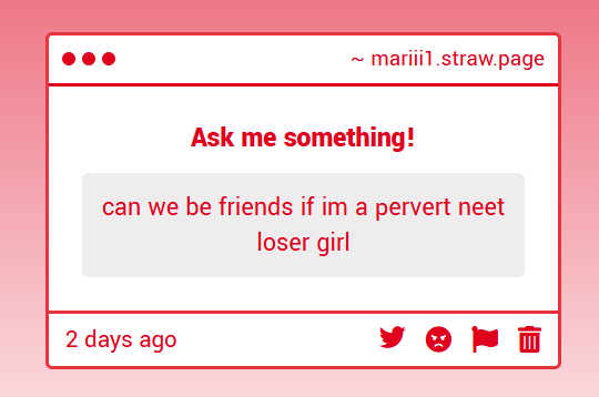 MariIsBackk's tweet photo. yeah why not. I'm pretty chill tho, i like to talk about a lot of things outside horny stuff https://t.co/hY69Pxw57Y