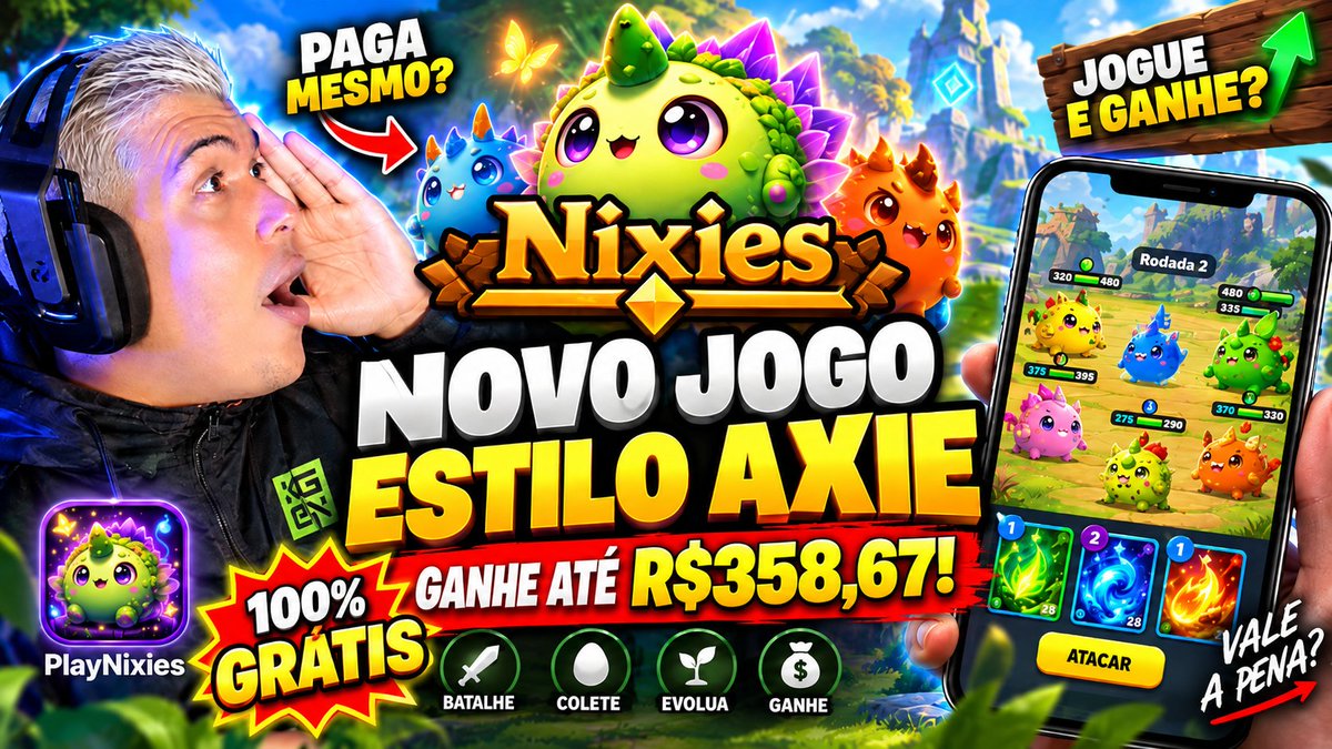 diegola021's tweet photo. 🚨 UM NOVO “AXIE INFINITY” ESTÁ SURGINDO?

Conheci o NIXIES, um game que lembra MUITO Axie e que dá pra começar 100% GRÁTIS. 👀

⚔️ Batalhas e PvP
🏆 Ranking com premiações
💰 Token já negociável
📱 PC, Android e iPhone
E o mais interessante: o jogo ainda está bem no começo… 👇🧵