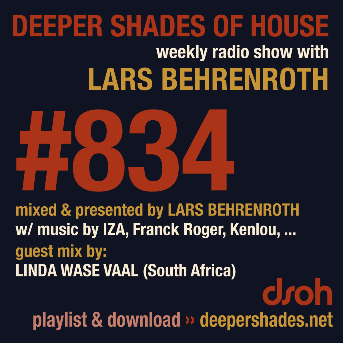DeeperShades's tweet photo. Deeper Shades Of House #834 - guest mix by LINDA WASE VAAL https://t.co/C30ocoRC3D https://t.co/Y0XSQa4j6I