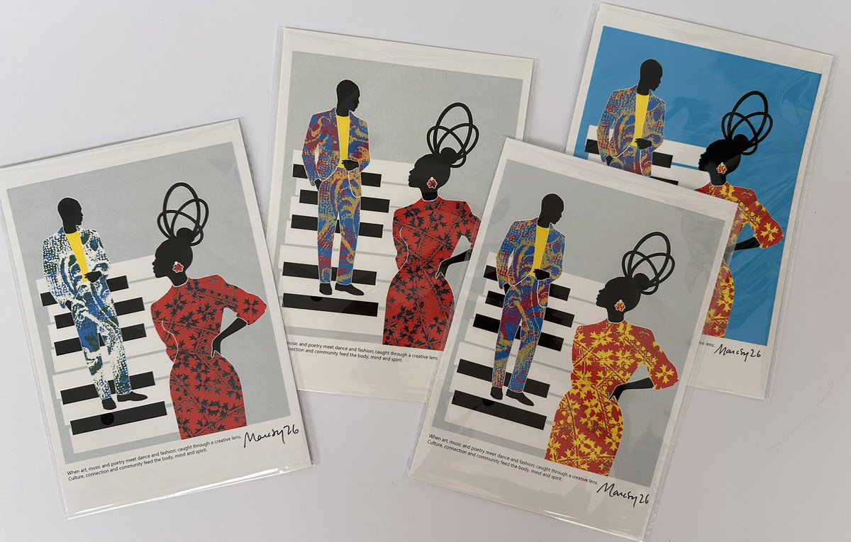 RealMancsy's tweet photo. A whole load of variations in these special little A5 prints for the Black Creative Trailblazer showcase last Friday. Swipe to check out the inspiration and the back of the pack. https://t.co/WvJmJpq02h