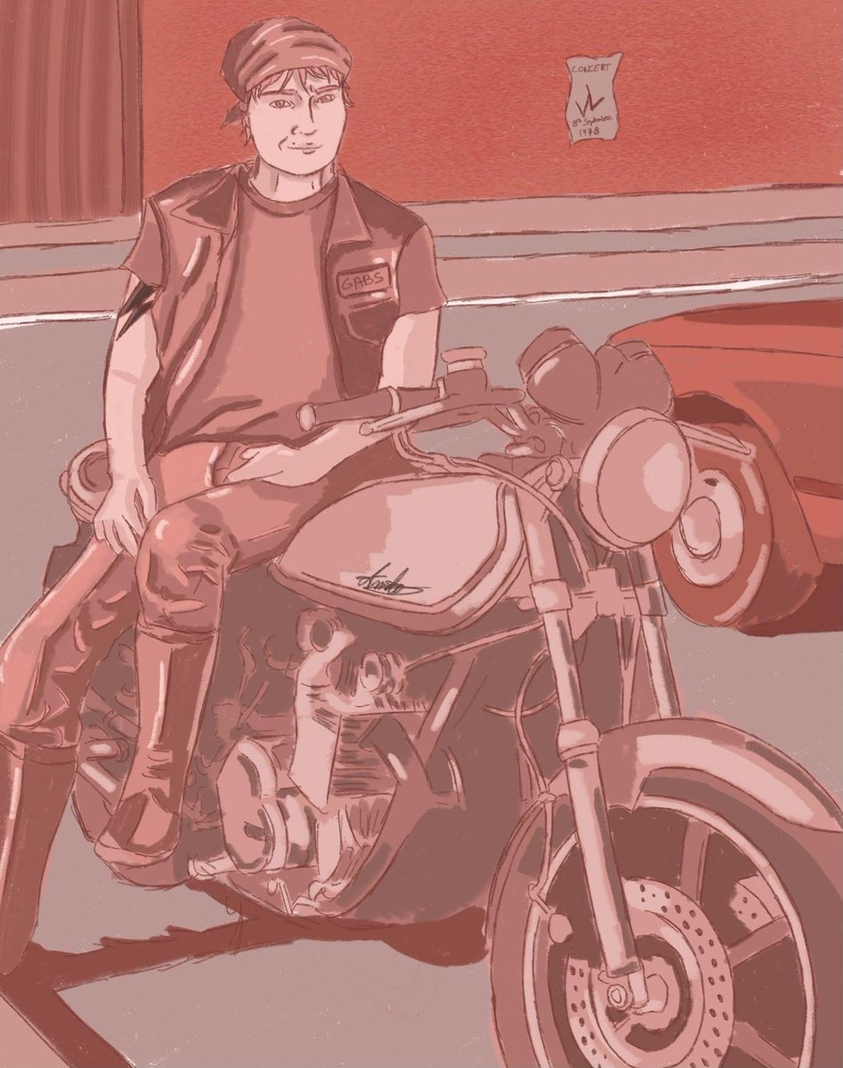 Amadeoaeternum's tweet photo. For gabrielle week !
This drawing is straight out from the amazing universe of @cyrilwoodcock and her fanfic " A couple of kooks " I was so happy to draw gabi and how gender identity means freedom to her ! Butchrielle we love u
#fanart #GabrielleWeek26 #tvl https://t.co/KZB0qgqtzc