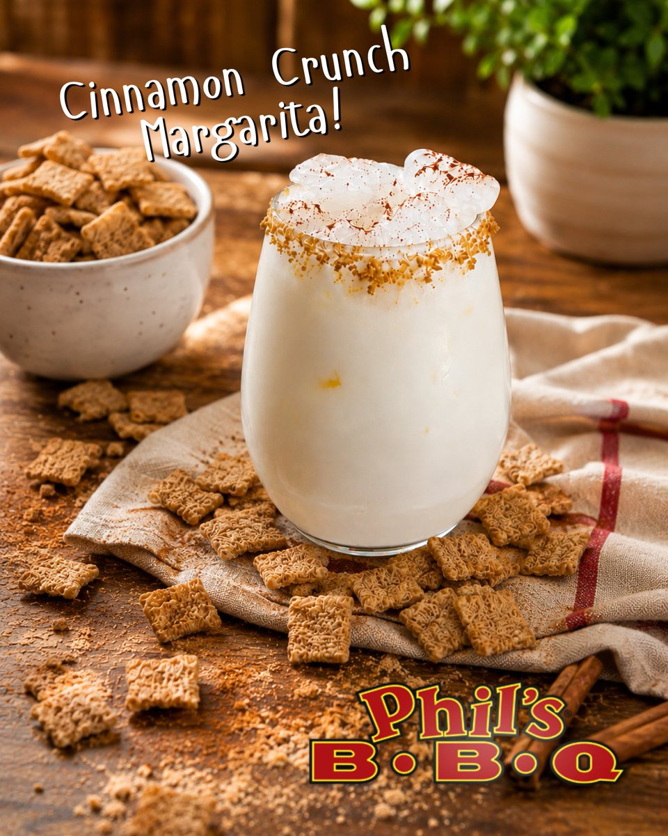PhilsBBQSD's tweet photo. Our Cinnamon Crunch Margarita brings together sweet cinnamon, cozy vibes to get you ready for fall, and just the right amount of tequila. Only here for the month of September! $8 regular // $5 Happy Hour (M-F, 3pm-6pm) #PhilsBBQ #HappyHour #Margarita https://t.co/sulVPWsHjD