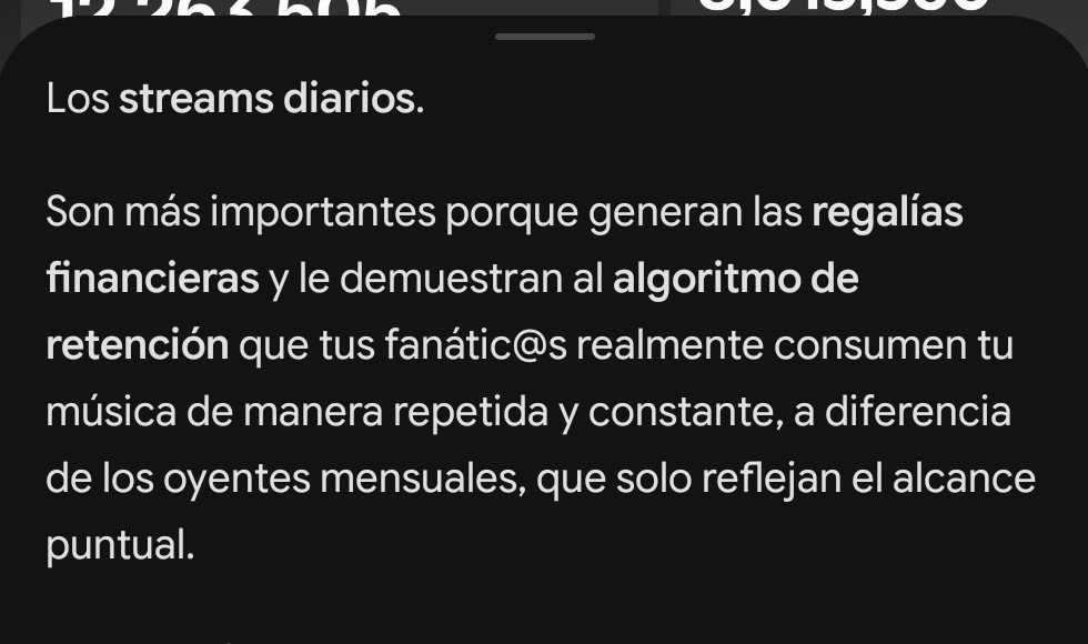 Ferxo563's tweet photo. @medialunxxx De hecho los streams diarios son mas importantes que los oyentes mensuales.. https://t.co/iZbqdVHdbd