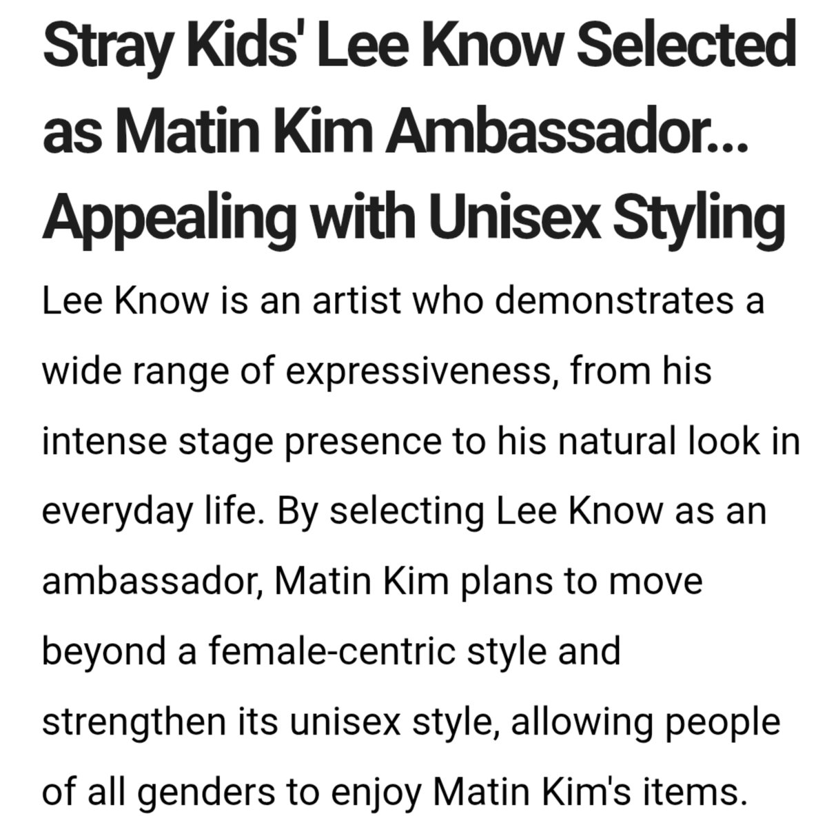 staysday6's tweet photo. ambassador lee know will be promoting unisex styling 🙂‍↕️🙂‍↕️

https://t.co/ltnJMD1fsA https://t.co/IZLWjEarqp