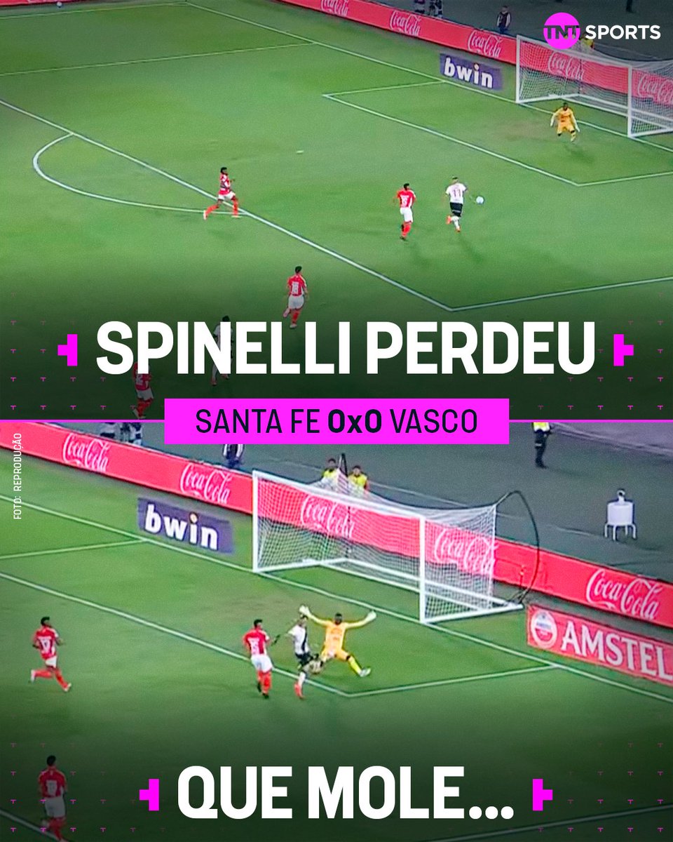 TNTSportsBR's tweet photo. O SPINELLI NÃO AJUDA O TORCEDOR DO VASCO... 🤯🤯🤯 

O atacante entrou sozinho e perdeu a melhor chance no jogo! 

#FBR #SulAmericana https://t.co/NkyC4DjANF