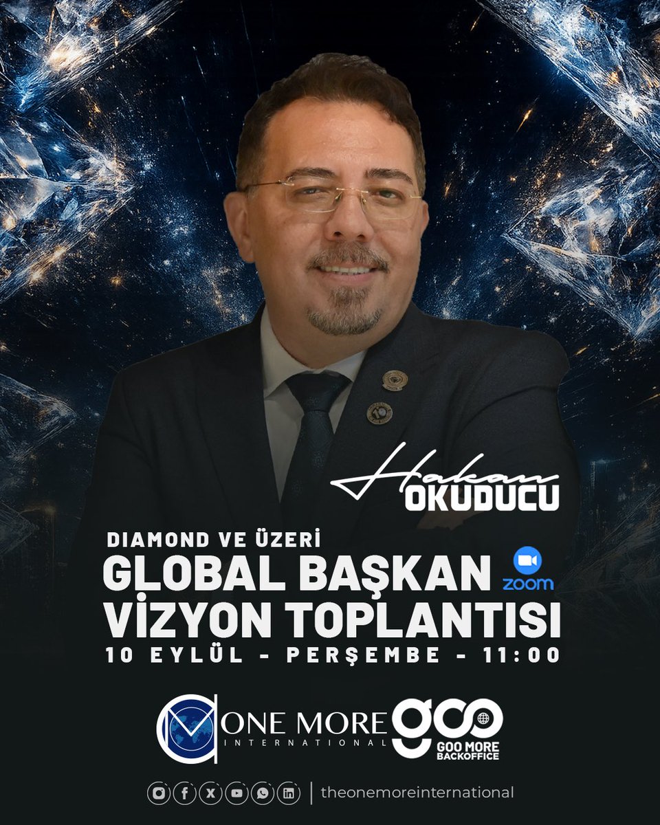 theonemoretr's tweet photo. 🌍 Her hafta aynı gün aynı saatte sizlerle buluşuyoruz.

Global Başkanımız Sn. #HakanOkuducu ’nun liderliğinde gerçekleşecek haftalık online vizyon toplantılarımızda; geçtiğimiz haftaların değerlendirmesini, yeni dönem hedeflerini ve #OneMore’un gelecek vizyonunu konuşuyoruz. https://t.co/mnnzPfRWGQ