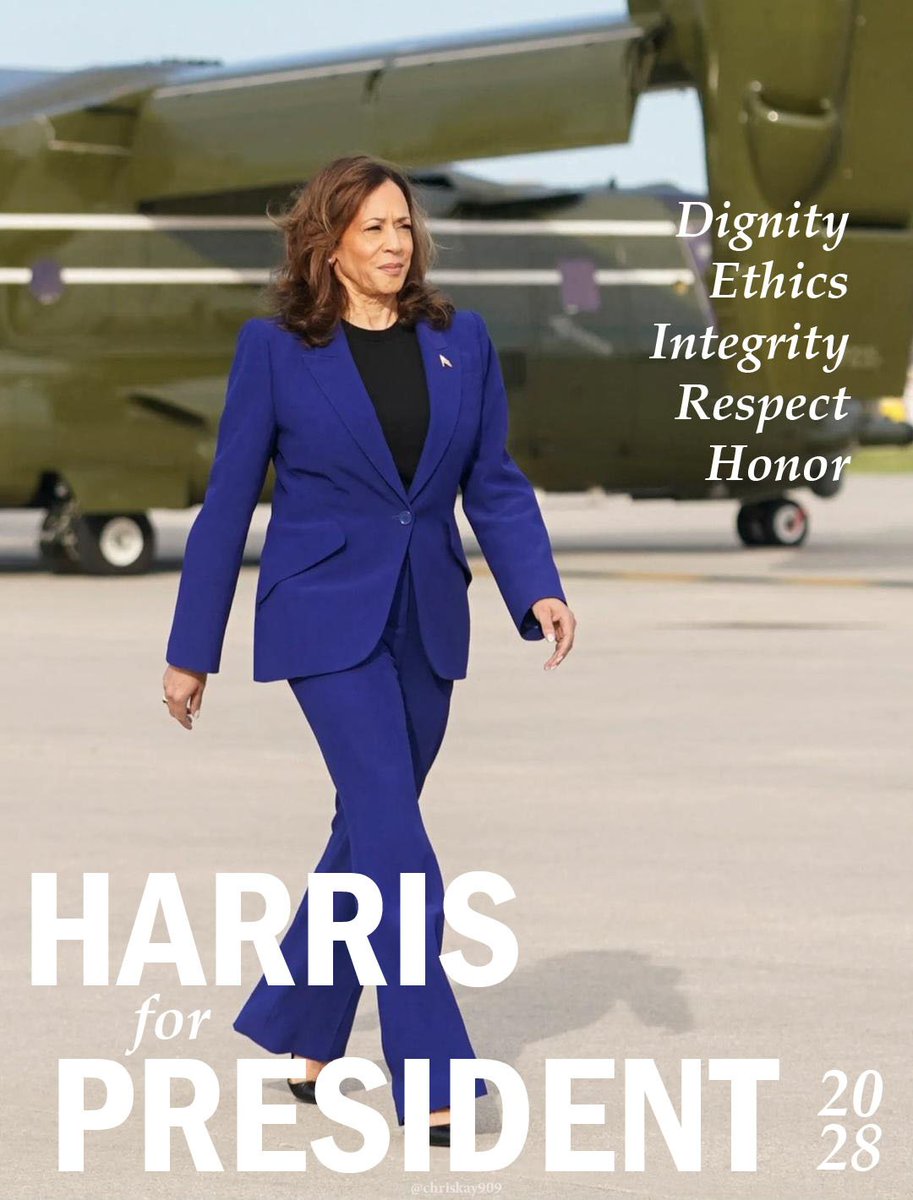chriskay909's tweet photo. WHO AMERICA NEEDS IN 2028...
Kamala Harris is a naturally #StrongLeader with dignity, ethics, integrity, respect, and honor.
She is a #CharismaticLeader who is ambitious, intelligent, courageous, resolute, and confident.
And she is a #FocusedLeader who, on all levels, will demonstrate her abilities starting on day one as "our next President" in the Oval Office.
FOR THE PEOPLE... WITH THE PEOPLE
Kamala Harris puts the PEOPLE first.
#KamalaHarrisForPresident2028 💙 🇺🇲
#VoteOutAllRepublicans #VoteBlue2026