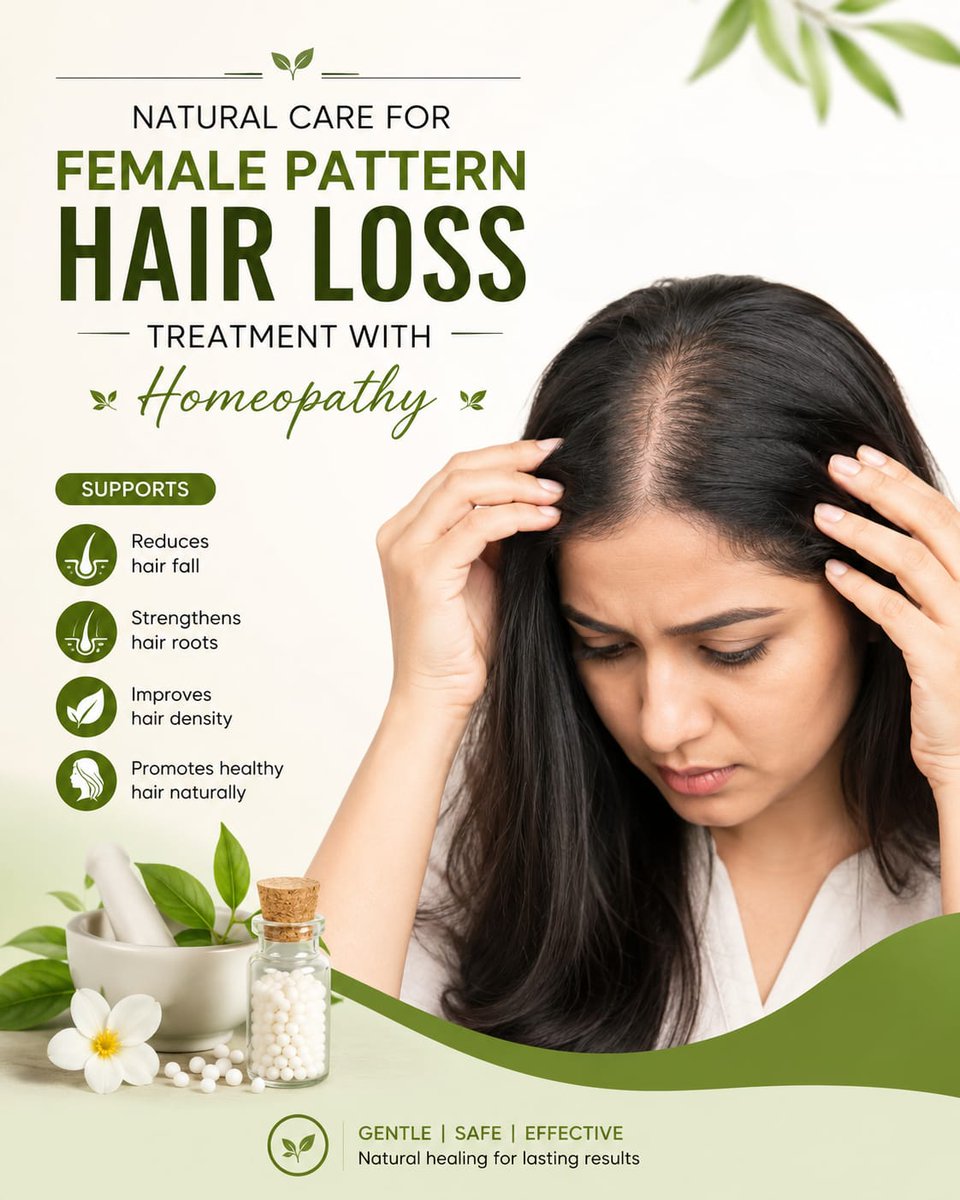 drakpatidar's tweet photo. Treat Female Pattern Hair Loss naturally! 🌿 Dr. AK Patidar in Indore offers gentle, effective homeopathic treatments to reduce hair fall, strengthen roots &amp; improve density. Book your consultation today! 📞

 #DrAKPatidar #HairLossTreatment #HomeopathyIndore https://t.co/MLxnCkoOew