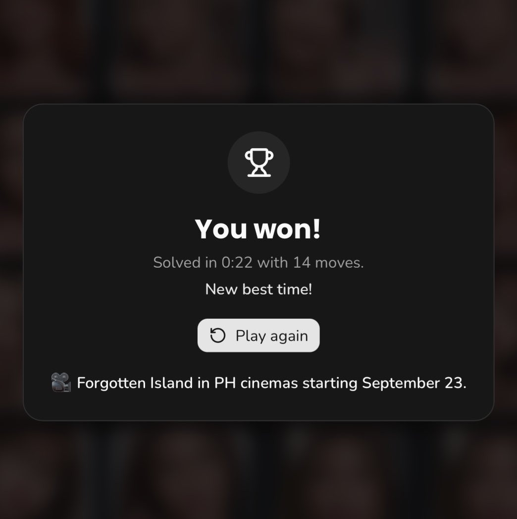 loiceyloops's tweet photo. update that no one asked: 

- forgotten island poster as u start 
- spotify link at the bottom
+ a little note when you finish the game 🧐

hope you guys enjoyed this &amp; add our hashtags din when u try 🎮

#BINI #BINI_AParallelWorld
#BINIxForgottenIsland https://t.co/CDlLH3J616
