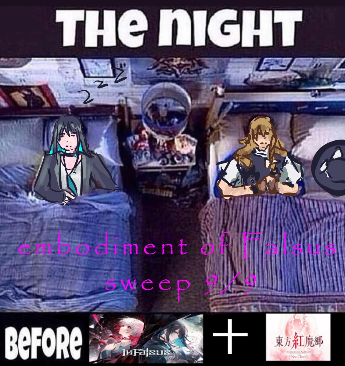 LoveNColoured's tweet photo. #embodimentoffalsussweep #embodimentoffalsus #touhou #infalsus https://t.co/1vQq2qzt79