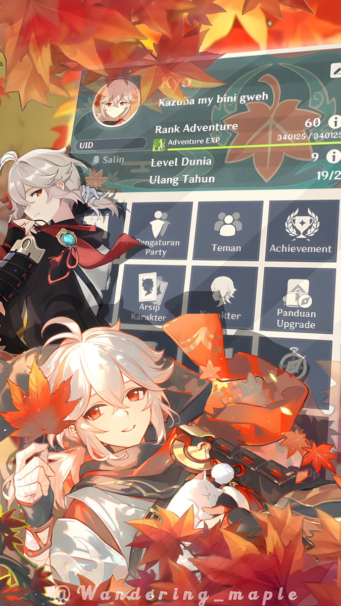 Wandering_maple's tweet photo. I tried with Kazuha version, the edits are so gorgeous 🍁 https://t.co/KE4t6V718M