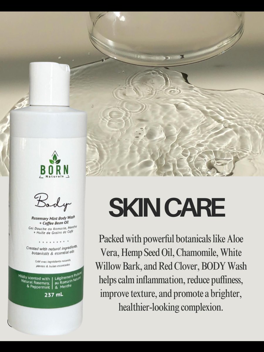 HoytMenard's tweet photo. Refresh your skin and senses with BODY Wash. This luxurious cleanser for body, face, and hair features rosemary and peppermint, creating a rich lather that cleanses while leaving skin soft, smooth, and revitalized. https://t.co/K2QabCKohD