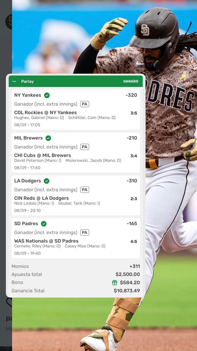 picks_koalateam's tweet photo. 3er PARLAY del día ✅✅✅😍😍😍

LOCURA LOCURA LOCURA 

Lo del premium es una verdadera maravilla https://t.co/8jMITifDGT