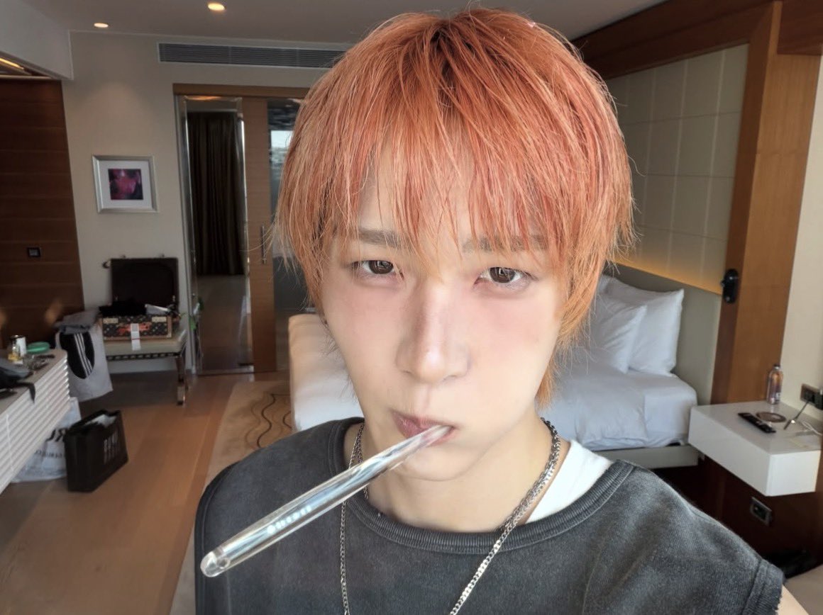 waspchae's tweet photo. he looks good in every single hair colour this is the type of greed that sends you to hell https://t.co/1jhv3oKRA1