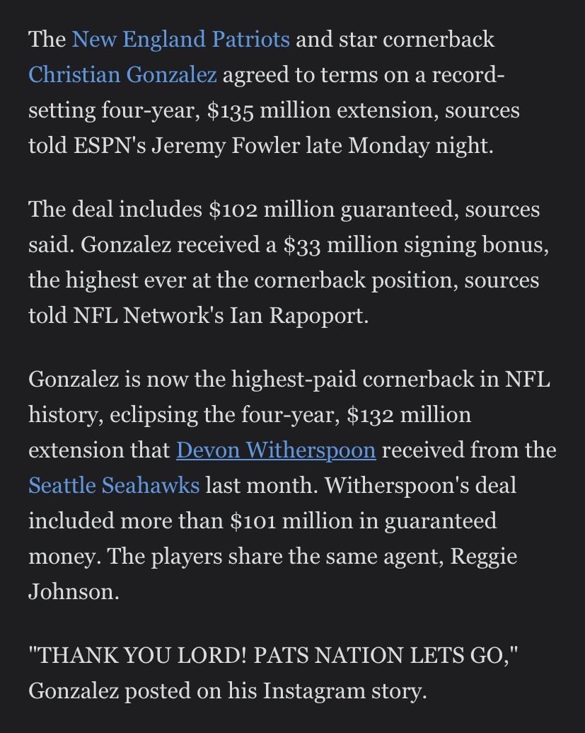 SPORTS_PRIMERO's tweet photo. #NFL | #NEPats | #ChristianGonzalez https://t.co/uGfjquS8Tc