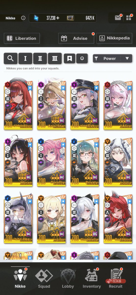 Enigminator's tweet photo. Finally! Took a while to get Moran to max core. To give you context, she was ranked 8th before the core upgrade. #NIKKE https://t.co/XqHRtu0RJh