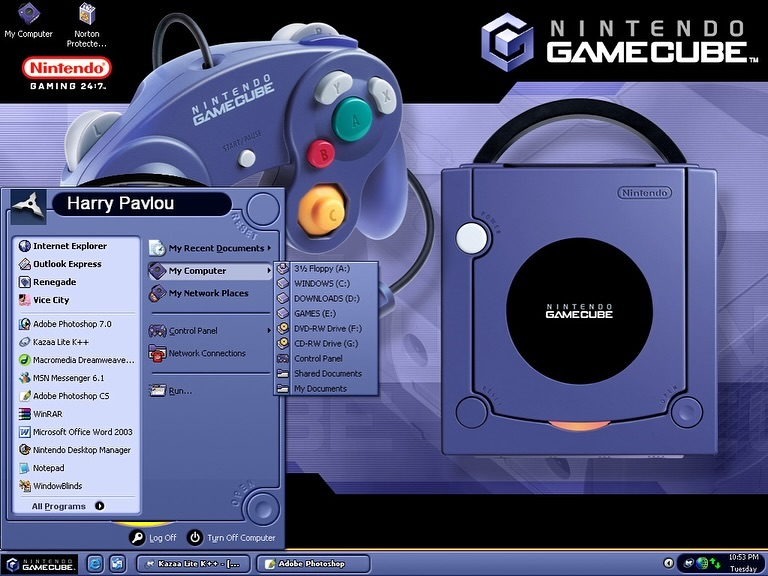 VideoGameHstry's tweet photo. Exclusive Nintendo Windows XP themes (2004-2005) https://t.co/R8pkVOLCPN