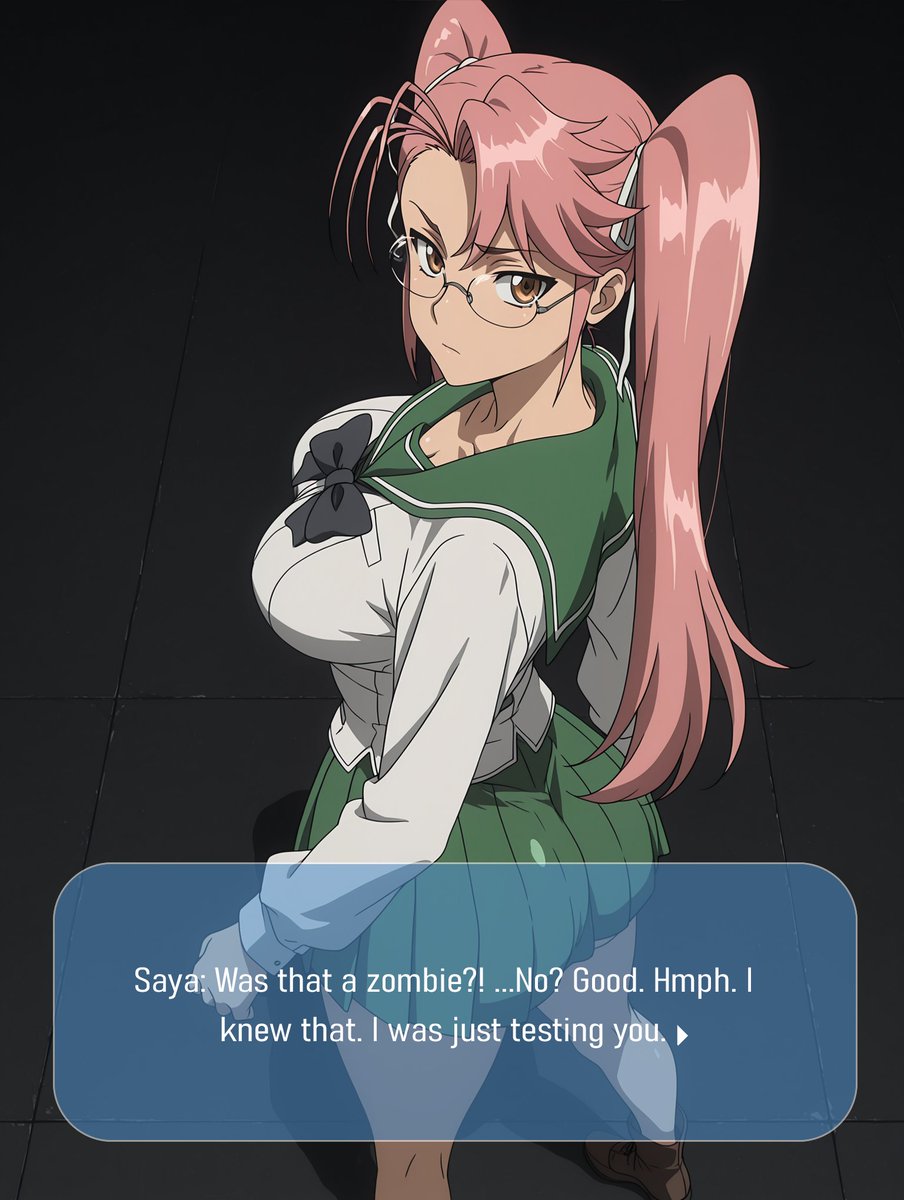 ShotgunSaya's tweet photo. POV: You've chosen the shortest companion in your zombie game. She is also the loudest. https://t.co/6rSiOx4Vp7