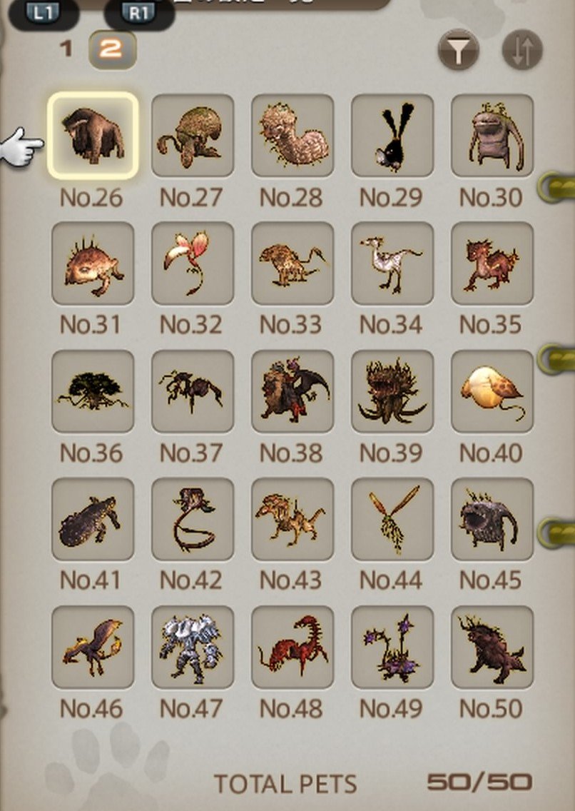 nimeni_FF's tweet photo. 魔獣コンプしたので参考までに https://t.co/ysQGG0wTQc