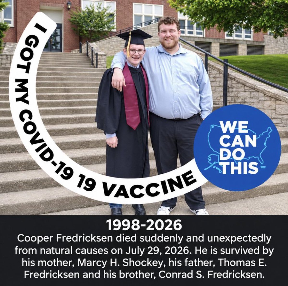 drrebeccameri's tweet photo. Cooper, just 28 years old. 💔🕊️
Illinois. Southern Illinois University. Two semesters from his Master’s.
He died on 29 July 2026. The notice says suddenly. Unexpectedly. Natural causes. https://t.co/tVBMYvCQnr