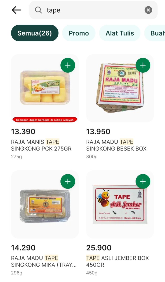 Backroomix's tweet photo. @itszweedy Aku kalau lagi pengen tape, biasa cek stok di Grab. https://t.co/bAqRrnFU40