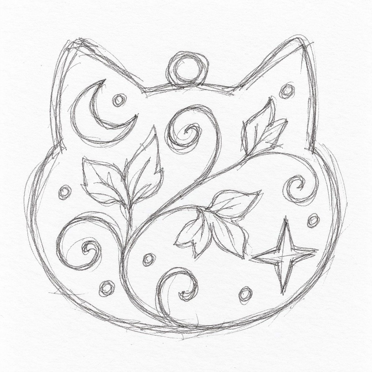 Xhirotech's tweet photo. 現在企画中の新作チャームをご紹介🐈🌙✨
手描きの草案から、少しずつ形になってきました！
ゴールド×黒、シルバー×ブルーの2色を予定しています。
完成までの過程もぜひお楽しみください♪ https://t.co/moJuqcLBCS