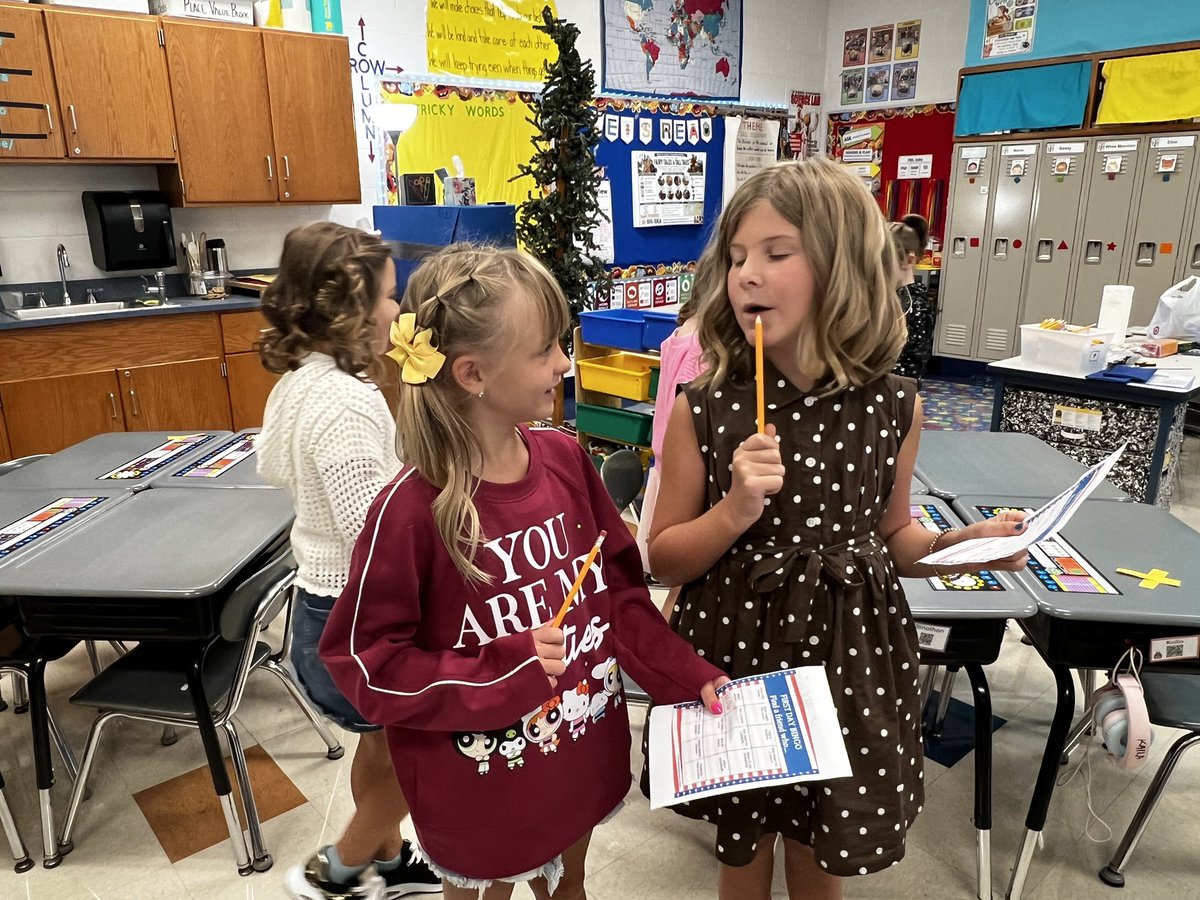 KiserClass's tweet photo. First Day of School BINGO https://t.co/co8qkZrZma