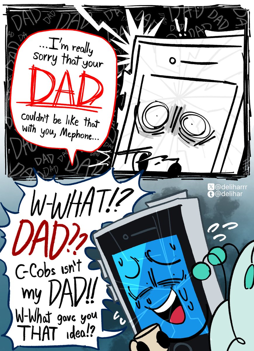 deliharrr's tweet photo. Drawing Mephone every day until he shows up in season 4 (Day 457)

robo pals comic

#inanimateinsanity https://t.co/KiZgtzrHgT