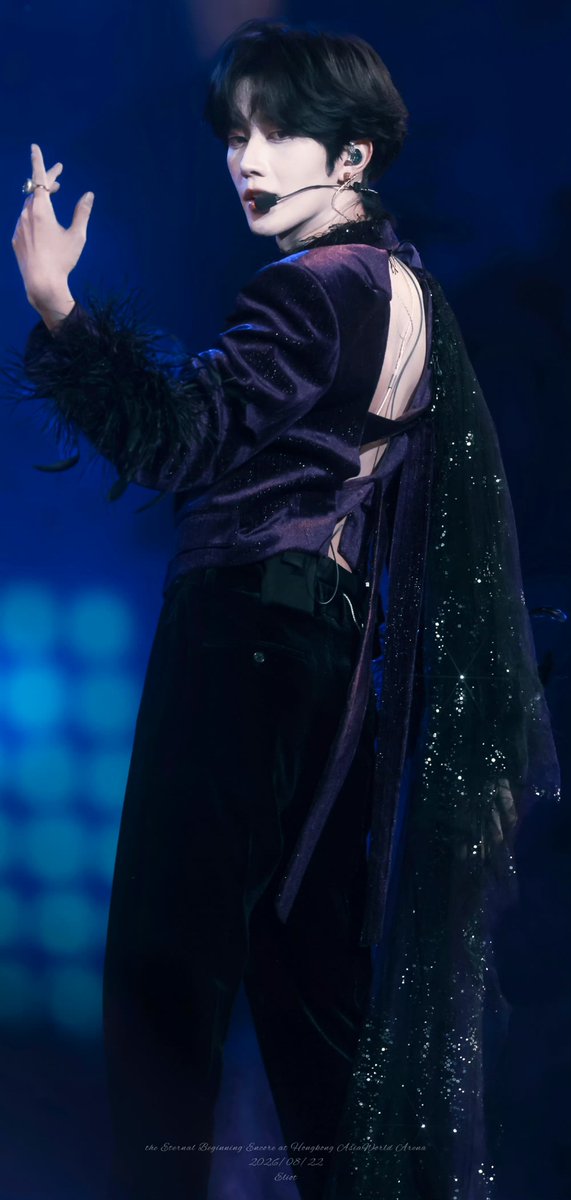 eliothuangpics's tweet photo. the shimmery cape, the open back, the dark purple color. #myelsa 

#eliothuang #huangxing https://t.co/GPNMnPTiR7