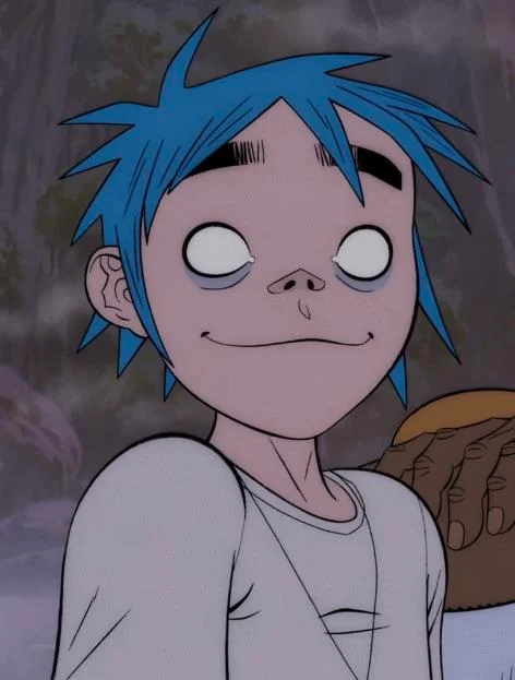 Snake0fWrath's tweet photo. ((TIL 2-D from #Gorillaz is canonically non binary!! 

Damon Albarn and Jamie Hewlett confirmed their identity in a 2025 interview with Dazed when discussing Gorillaz' latest album, the mountain. 

  https://t.co/lUrcjCHTpl https://t.co/2KiB8SYUn7