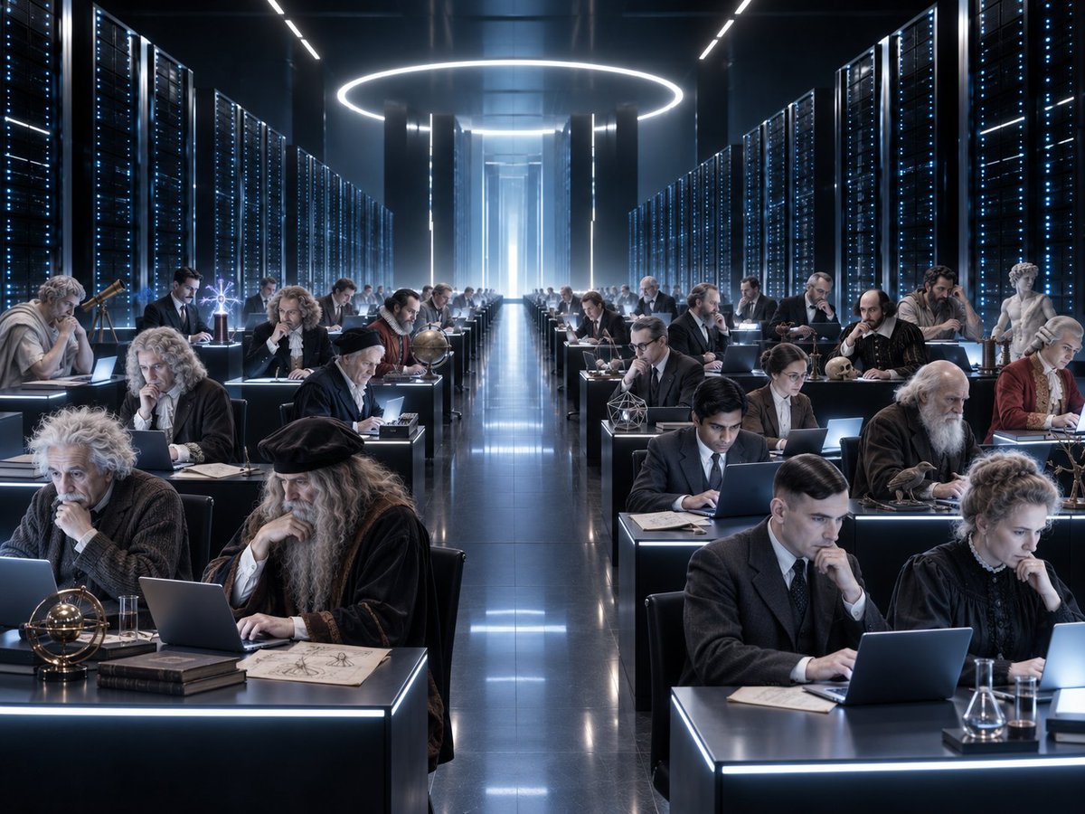 Dr_Singularity's tweet photo. 1000s of geniuses in a data center (already today)

next year - we will likely reach 1 000 000s of geniuses in a data center scale

OpenAI:

"We used a system of coordinating agents powered by our internal model. The agents had access to tools such as the ability to read from a cached version of the internet and the ability to run code. Agents were subdivided into groups with the ability to communicate within the group. The groups varied in size, and the group that produced the Navier–Stokes resolution involved on the order of 10,000 concurrent agents."

"Across all attempted problems, the agents sent 4.9 million messages and used about 300 billion output tokens. In the process of resolving the Navier–Stokes problem, the agents sent 2.7 million messages and used approximately 130 billion output tokens."