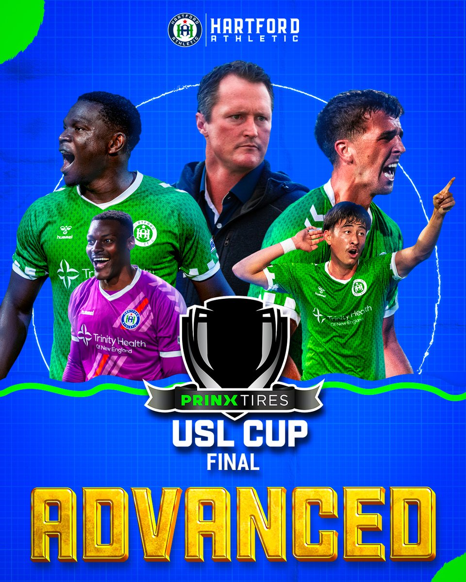 hfdathletic's tweet photo. WE'RE HEADIN' BACK TO THE @USL_Cup FINAL 🏆

Athletic advances to the USL Cup Final for the second straight campaign, ready to defend the Cup! 😤

LET'S GO❗

#PlayLoud #HFDvsCOL #USLCup https://t.co/c7buUTgDUp