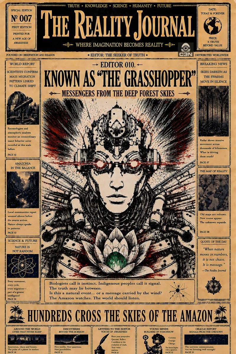 c3nsignal's tweet photo. @pichespie Hiii dear 🦋
SOLD
📰 THE REALITY JOURNAL #007
🌿 KNOWN AS “THE GRASSHOPPER”
⚡ Own the Journal NFT + receive the exclusive artwork.
✨ SPECIAL EDITION · 2/3 left
🔗 https://t.co/ViQNWdpsJc

#NFT #Tezos #Objkt #SciFiArt #TheRealityJournal #SpecialEdition #CollectNFT https://t.co/jB8NMwZhvz