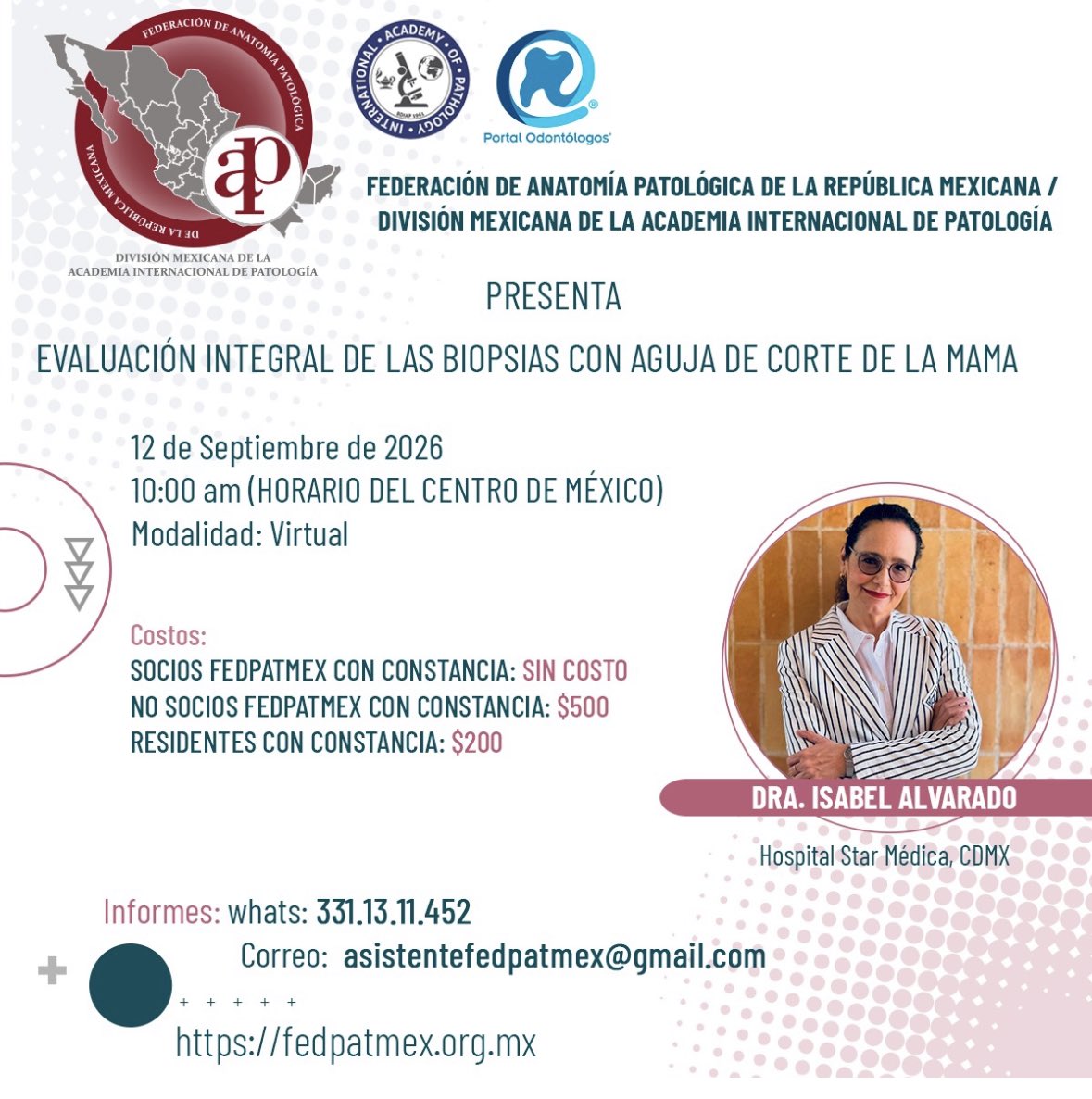 vintage81106614's tweet photo. Hola a todos, les invitamos a la sesión del próximo sábado, haremos una revisión de varios aspectos de las biopsias mamarias. #seguimos educando https://t.co/9VewX1IzBB
