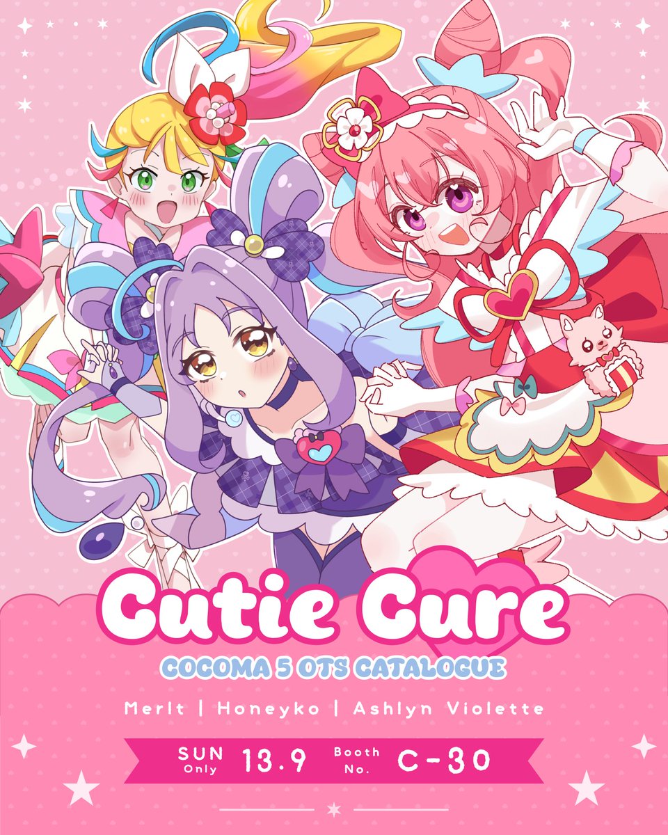 honeyko_1115's tweet photo. Any interactions are really appreciated! 💖🔄💬

📆 13 Sept 26 (Day 2 only)
🪧 Cutie Cure (C-30)
📍 Ciputra Mall, Jakarta

This is our catalogue for Cocoma5! Come here if you looking for any cute PreCure fanmerch 💖
See you soon there, Cuties 🫶

#cocoma5catalogue #cocoma5
(1/2) https://t.co/dUGM938PaL